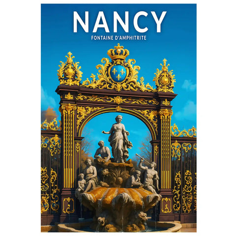 Affiche - Nancy - Fontaine d'Amphitrite