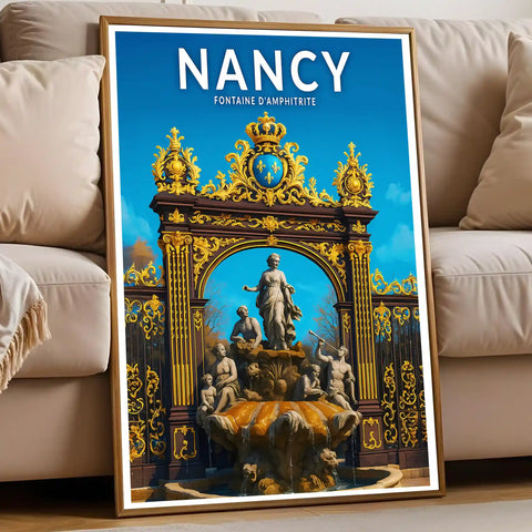 Affiche - Nancy - Fontaine d'Amphitrite