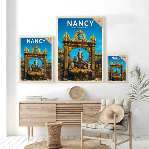 Affiche - Nancy - Fontaine d'Amphitrite