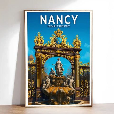 Affiche - Nancy - Fontaine d'Amphitrite