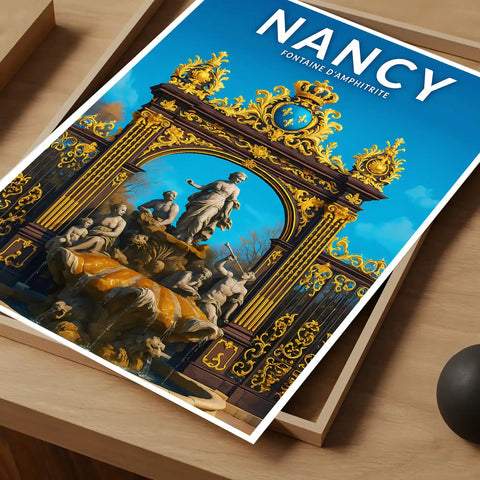 Affiche - Nancy - Fontaine d'Amphitrite