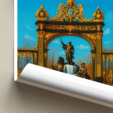 Affiche - Nancy - Fontaine de Neptune