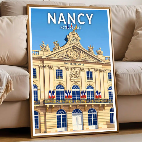 Affiche - Nancy - Hôtel de Ville