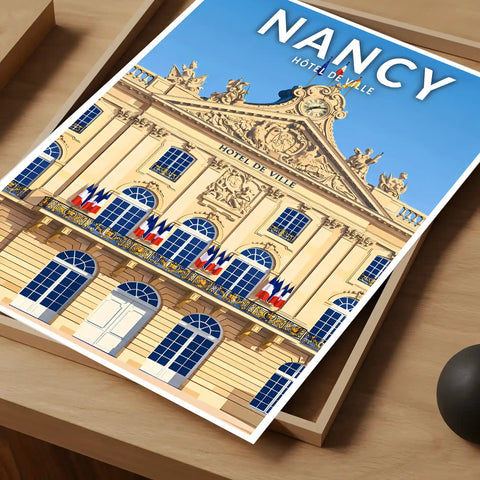 Affiche - Nancy - Hôtel de Ville