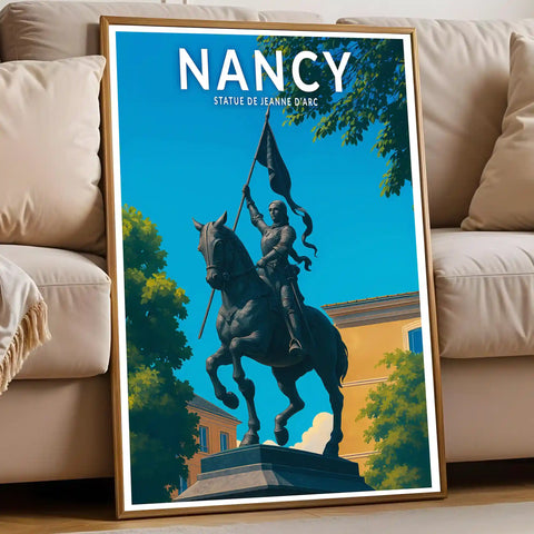 Affiche - Nancy - Statue de Jeanne d'Arc