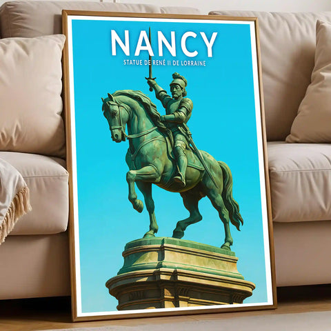 Affiche - Nancy - Statue de René II de Lorraine