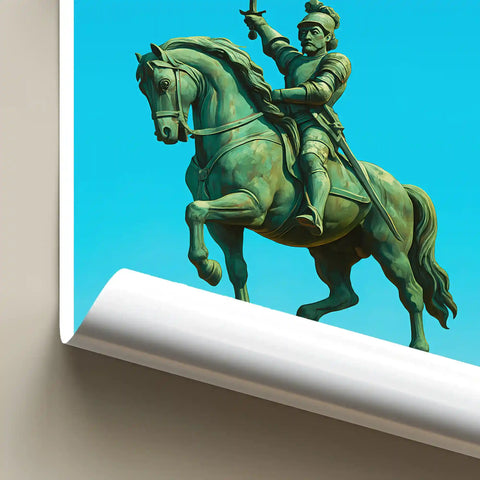 Affiche - Nancy - Statue de René II de Lorraine