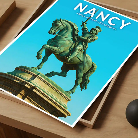 Affiche - Nancy - Statue de René II de Lorraine