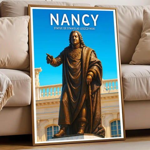Affiche - Nancy - Statue de Stanislas Leszczynski