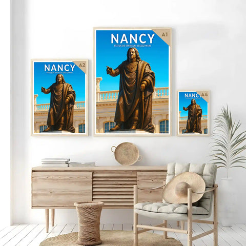 Affiche - Nancy - Statue de Stanislas Leszczynski