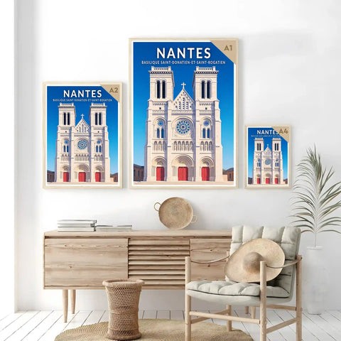 Affiche - Nantes - Basilique Saint-Donatien-et-Saint-Rogatien