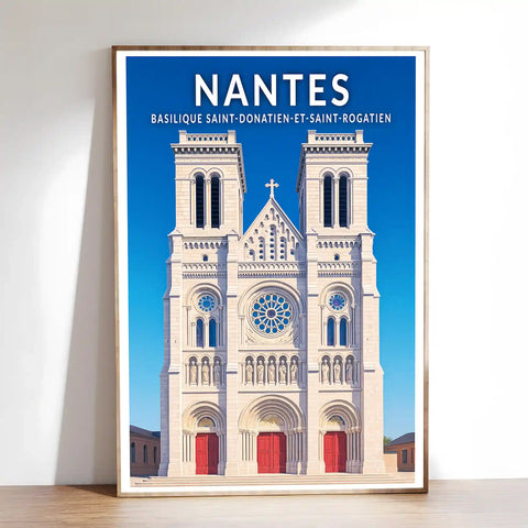 Affiche - Nantes - Basilique Saint-Donatien-et-Saint-Rogatien