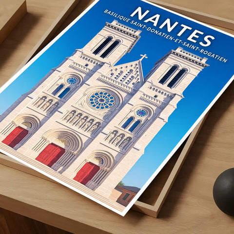 Affiche - Nantes - Basilique Saint-Donatien-et-Saint-Rogatien