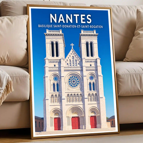 Affiche - Nantes - Basilique Saint-Donatien-et-Saint-Rogatien