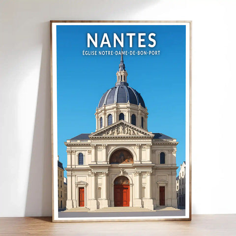 Affiche - Nantes - Église Notre-Dame-de-Bon-Port