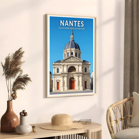 Affiche - Nantes - Église Notre-Dame-de-Bon-Port