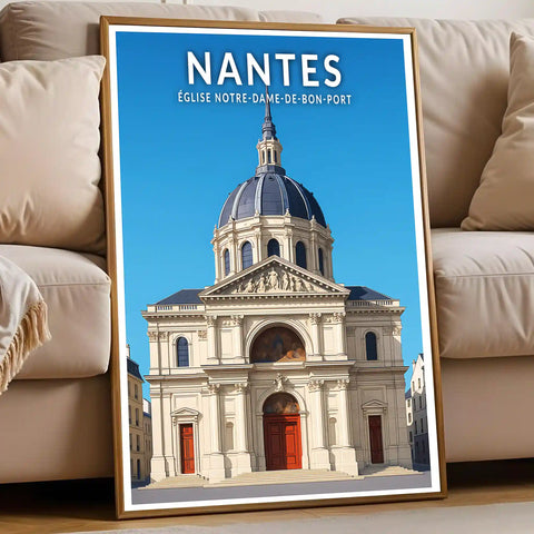 Affiche - Nantes - Église Notre-Dame-de-Bon-Port