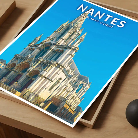 Affiche - Nantes - Église Saint-Clément