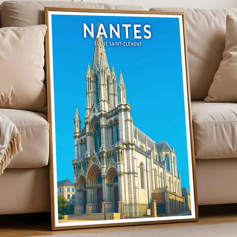 Affiche - Nantes - Église Saint-Clément
