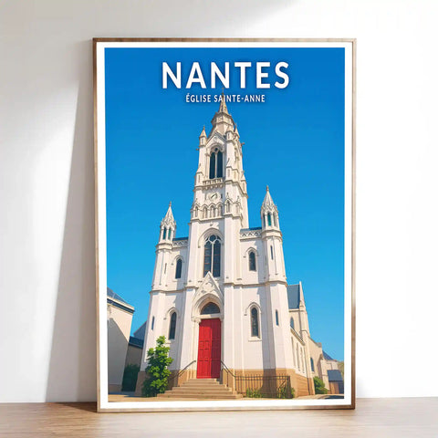 Affiche - Nantes - Église Sainte-Anne