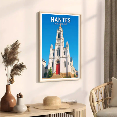 Affiche - Nantes - Église Sainte-Anne