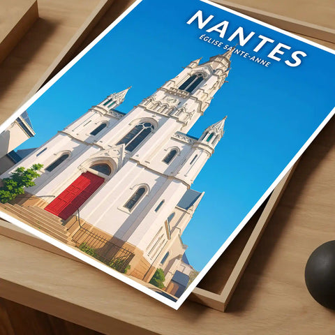 Affiche - Nantes - Église Sainte-Anne