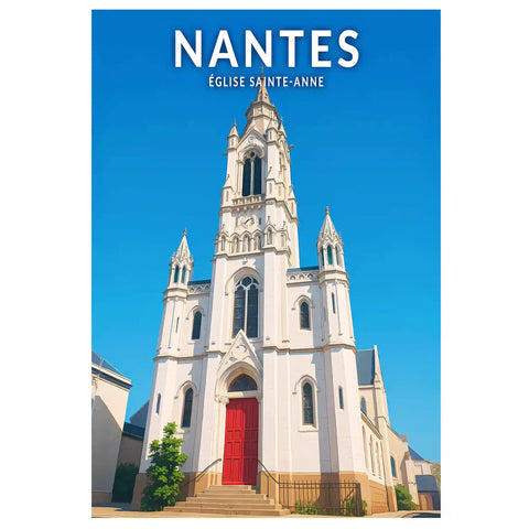 Affiche - Nantes - Église Sainte-Anne