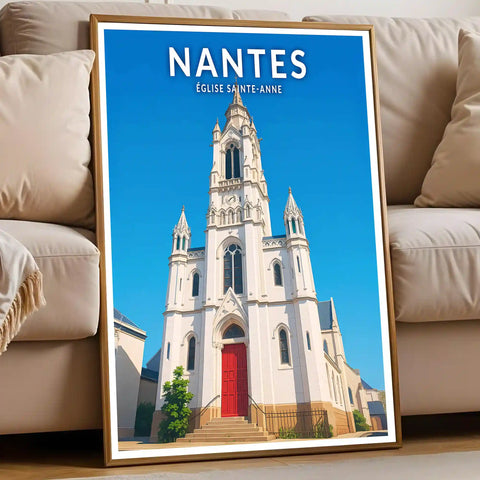 Affiche - Nantes - Église Sainte-Anne
