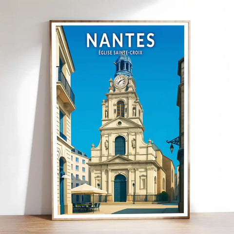 Affiche - Nantes - Église Sainte-Croix
