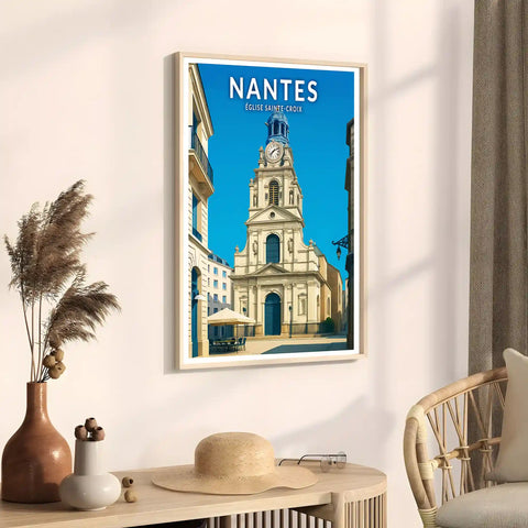 Affiche - Nantes - Église Sainte-Croix