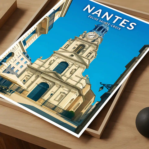 Affiche - Nantes - Église Sainte-Croix
