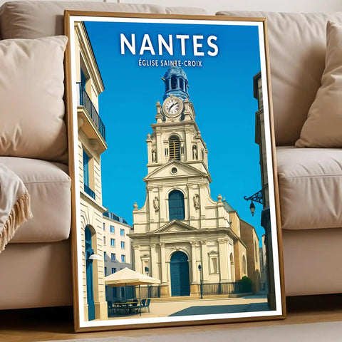 Affiche - Nantes - Église Sainte-Croix