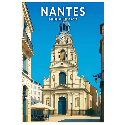 Affiche - Nantes - Église Sainte-Croix