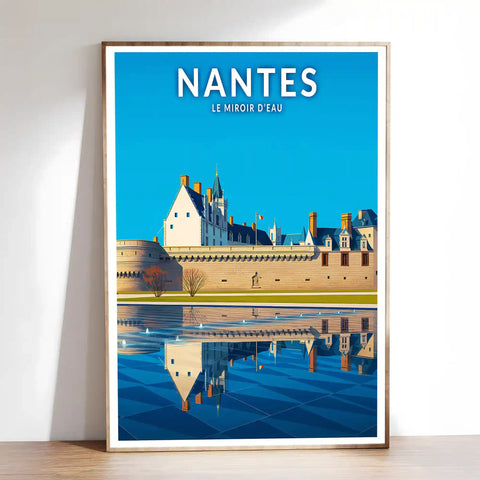 Affiche - Nantes - Le Miroir d'Eau