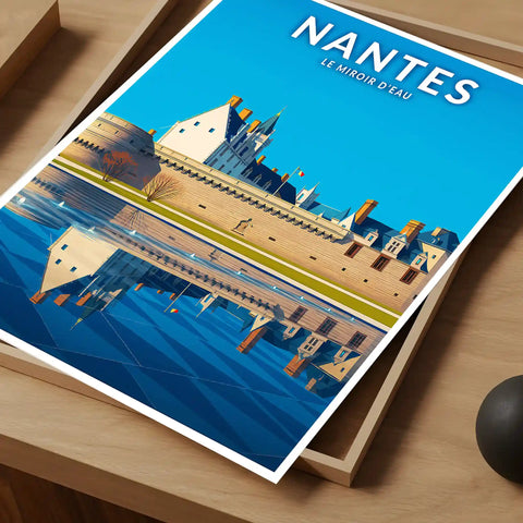 Affiche - Nantes - Le Miroir d'Eau