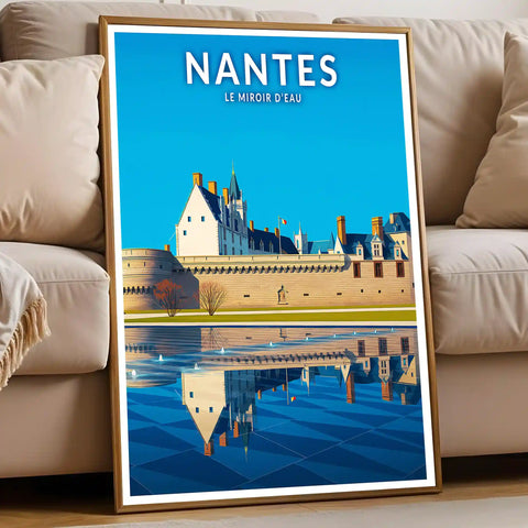 Affiche - Nantes - Le Miroir d'Eau