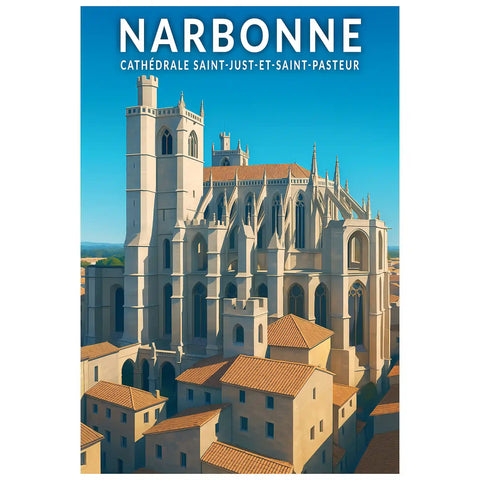 Affiche - Narbonne - Cathédrale Saint-Just-et-Saint-Pasteur