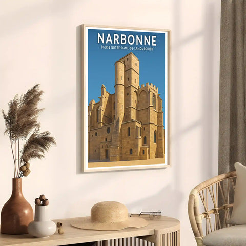 Affiche - Narbonne - Église Notre-Dame-de-Lamourguier