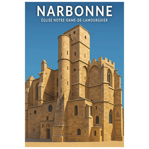 Affiche - Narbonne - Église Notre-Dame-de-Lamourguier