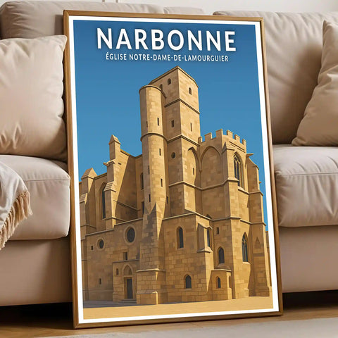 Affiche - Narbonne - Église Notre-Dame-de-Lamourguier
