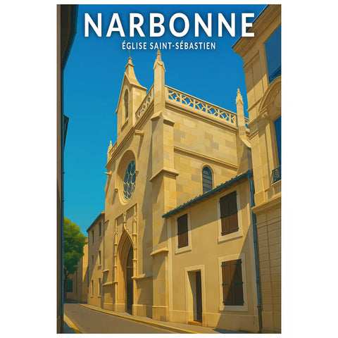 Affiche - Narbonne - Église Saint-Sébastien