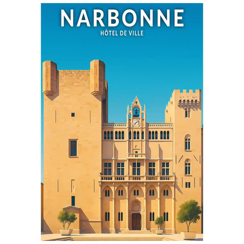 Affiche - Narbonne - Hôtel de Ville