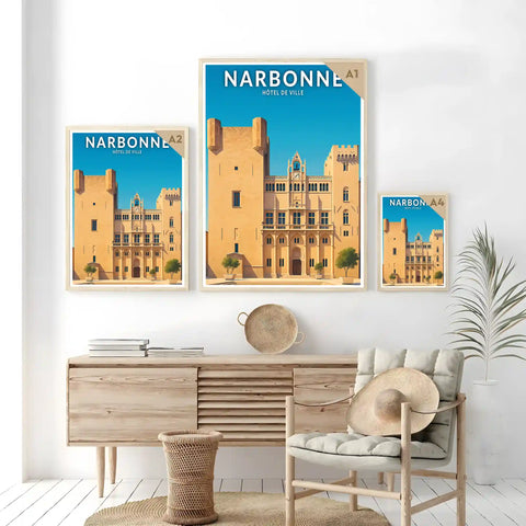 Affiche - Narbonne - Hôtel de Ville