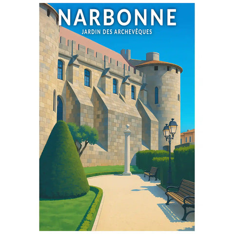 Affiche - Narbonne - Jardin des Archevêques