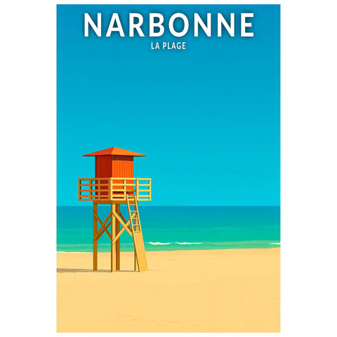 Affiche - Narbonne - La Plage