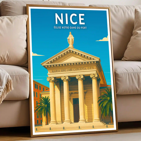 Affiche - Nice - Église Notre-Dame-du-Port