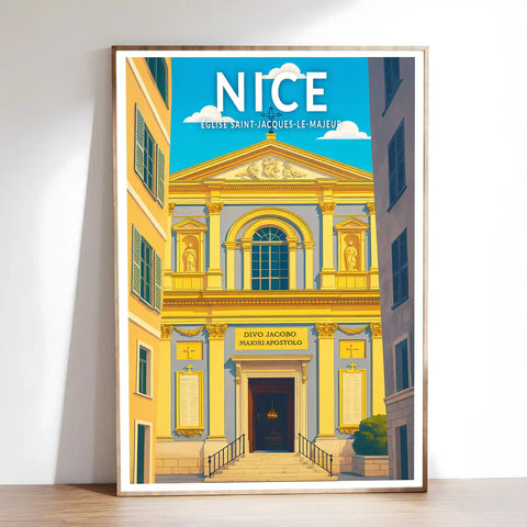 Affiche - Nice - Église Saint-Jacques-le-Majeur