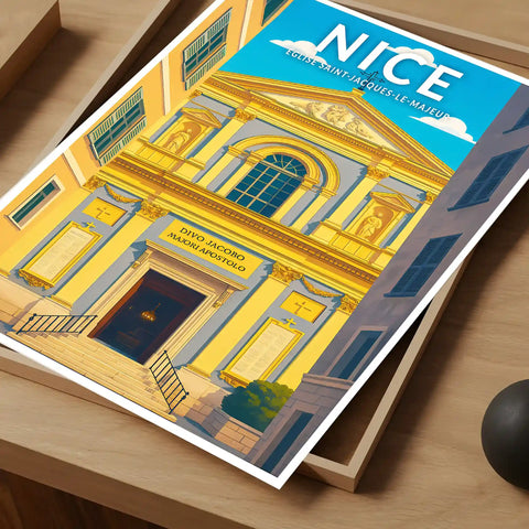 Affiche - Nice - Église Saint-Jacques-le-Majeur