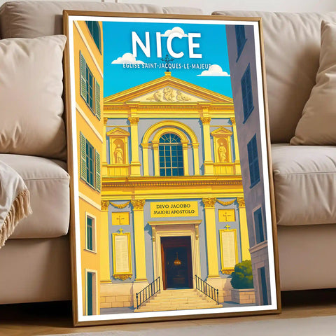 Affiche - Nice - Église Saint-Jacques-le-Majeur