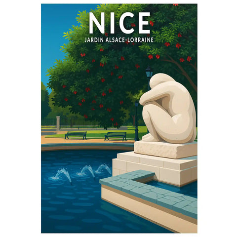 Affiche - Nice - Jardin Alsace-Lorraine